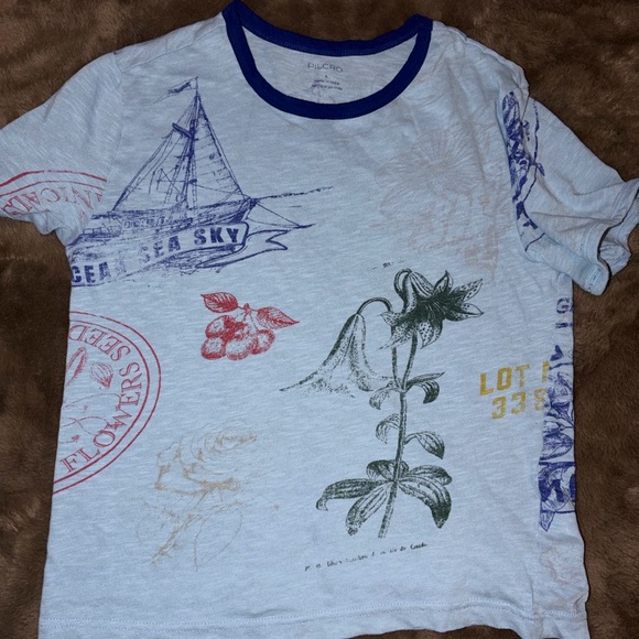 Pilcro Light Blue Stamp Tee - Picture 2 of 6